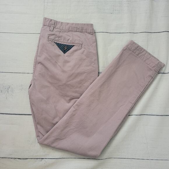 Ted Baker Size 32R Violet Slim Fit Stretch Chinos Men’s Pants - Picture 2 of 8